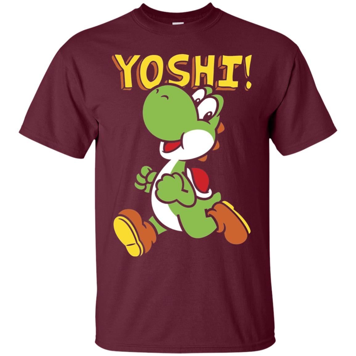 Nintendo Super Mario Yoshi Intro Jump Graphic T-shirt Maroon
