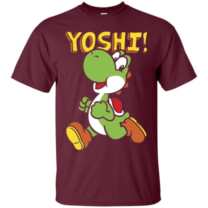 Nintendo Super Mario Yoshi Intro Jump Graphic T-shirt Maroon