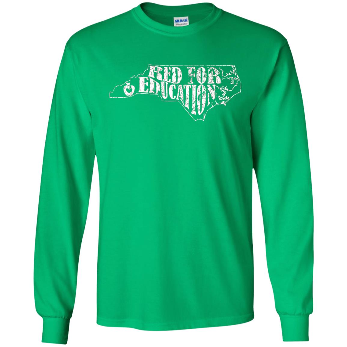 Distressed North Carolina Nc Red For Educator Shirt Irish Green