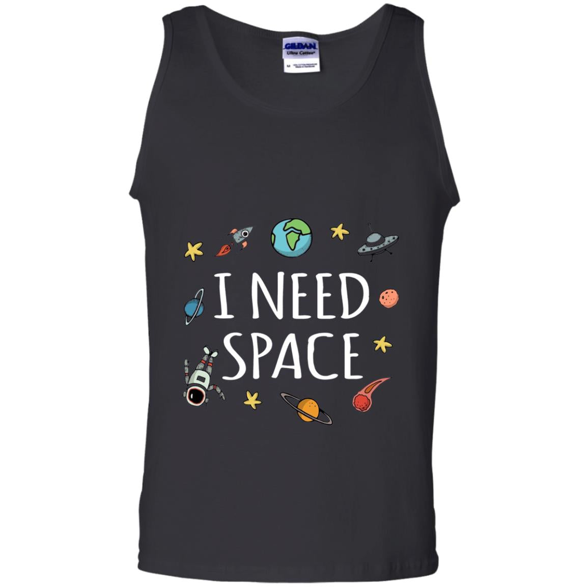 Funny I Need Space T-shirt Black