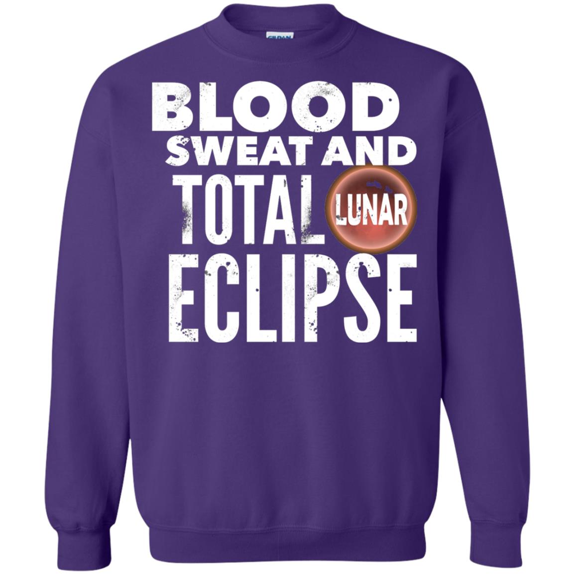 Total Lunar Eclipse 2018 Blood Sweat T-shirt Purple