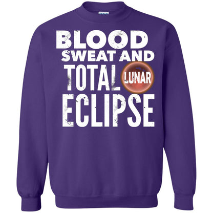 Total Lunar Eclipse 2018 Blood Sweat T-shirt Purple