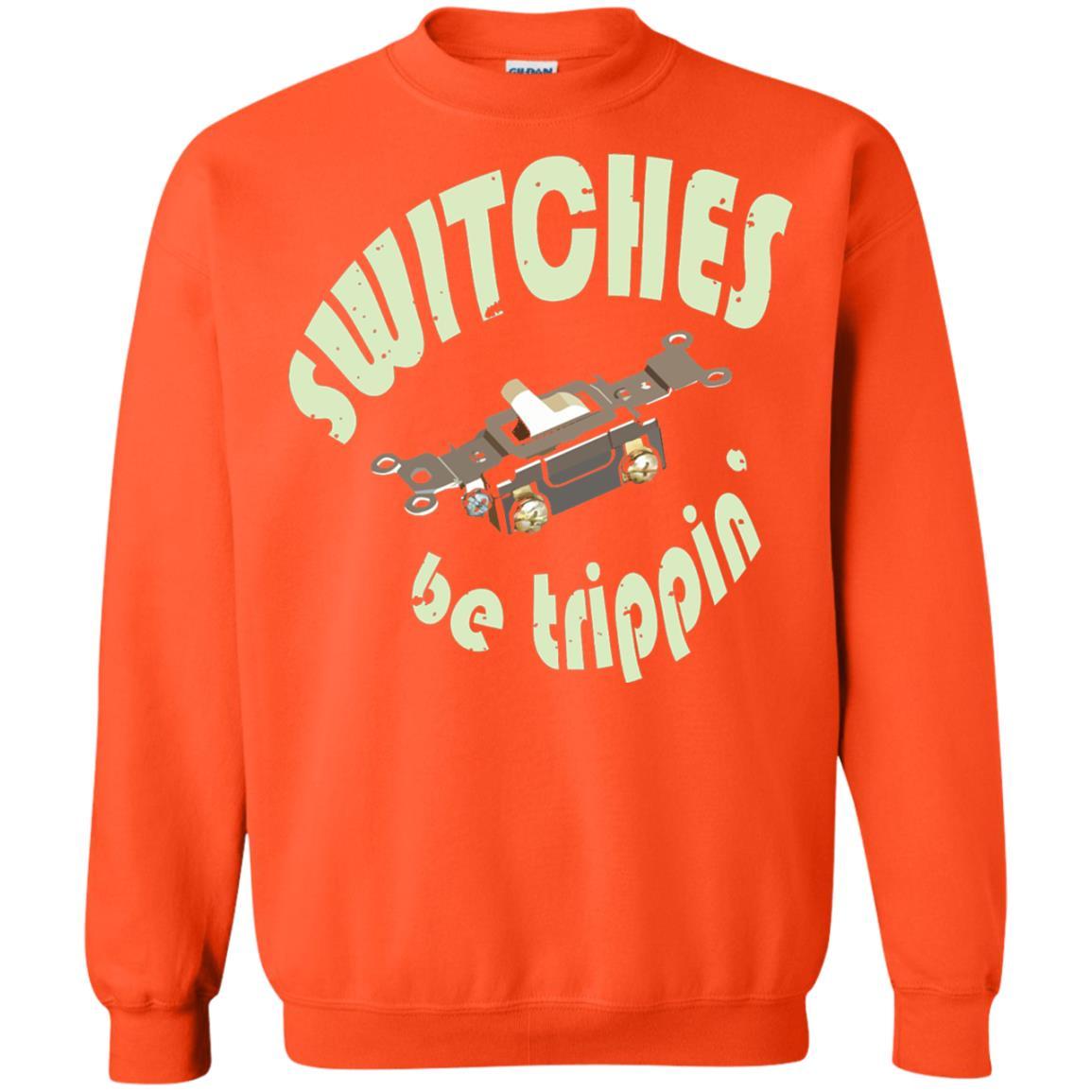 Electrician T-shirt Switches Be Trippin Orange