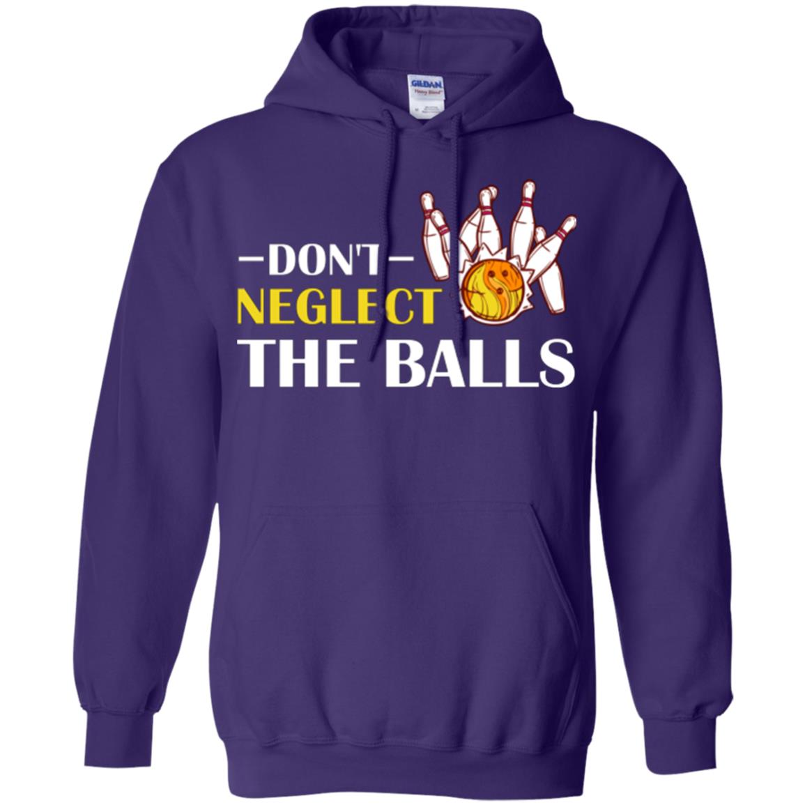 Bowling Lover T-shirt Don't Neglect The Balls Purple
