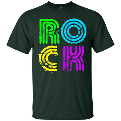 Bright Neon Colours Rock 80_s Retro Theme T-shirt Forest