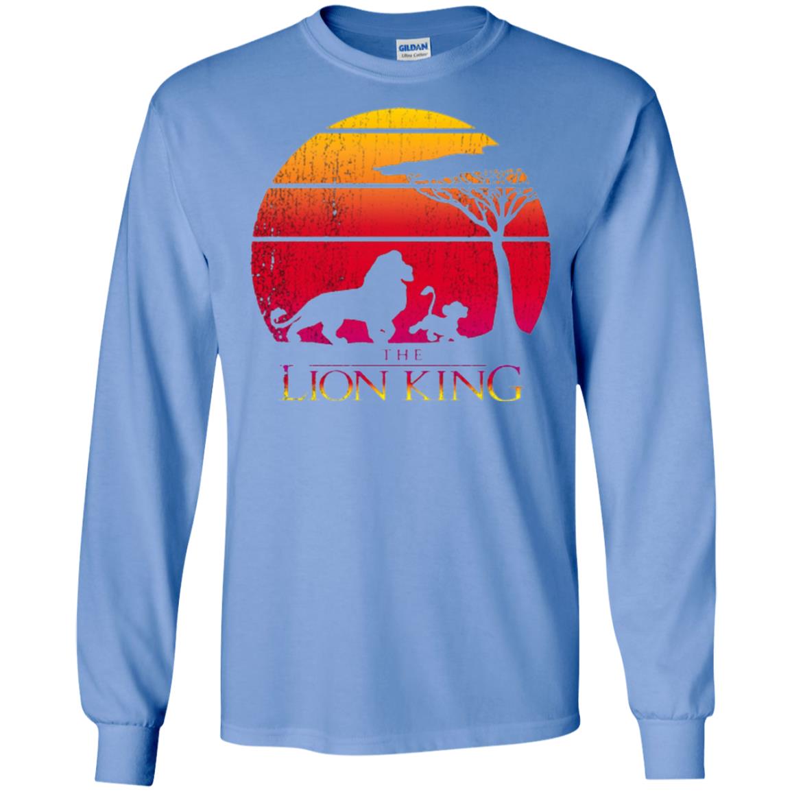 Cartoon T-shirt Lion King Vintage Sunset Carolina Blue