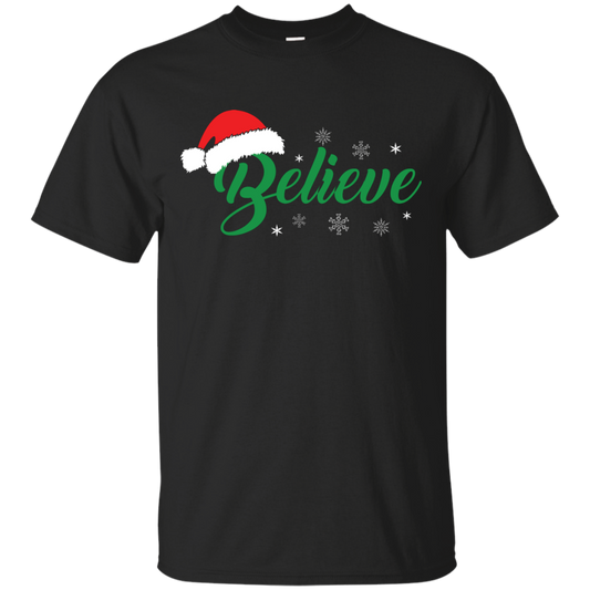 Christmas T-Shirt Believe In Santa Black