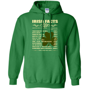 Irish Facts Intelligent Problem Solving ShirtG185 Gildan Pullover Hoodie 8 oz.