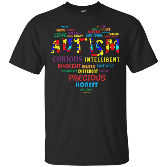 Sweet Caring Unique Love Special Autism Awareness T-shirt Black