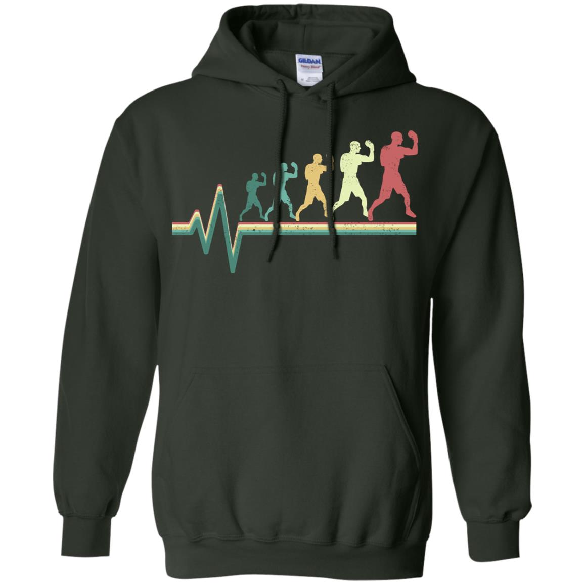 Boxing Heartbeat Boxer Gift Shirt Forest Green