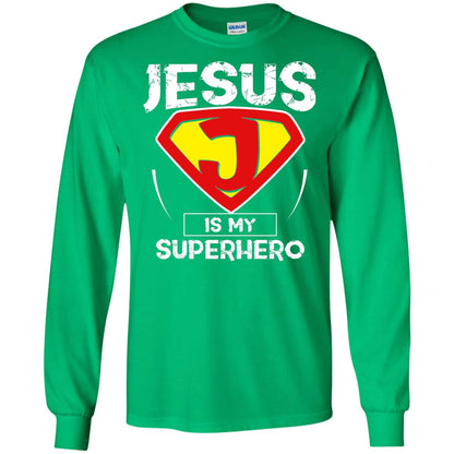 Jesus Is My Superhero Christian Movie Fan T-shirt Irish Green