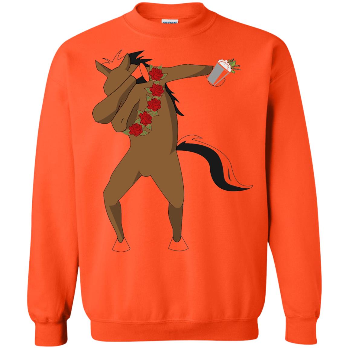 Derby Party 2018 Funny Dabbing Horse Shirt Orange