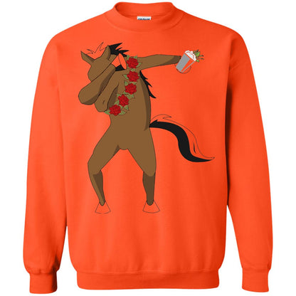 Derby Party 2018 Funny Dabbing Horse Shirt Orange