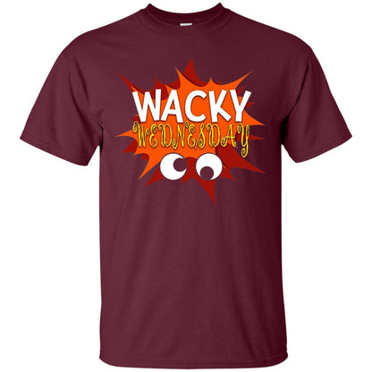 Wacky Wednesday Googly Eyes Silly T-shirt Maroon