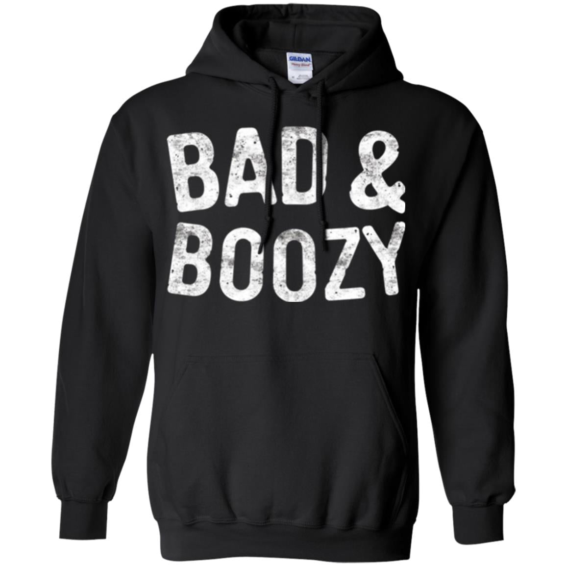 Funny Drinking T-shirt Bad And Boozy Black