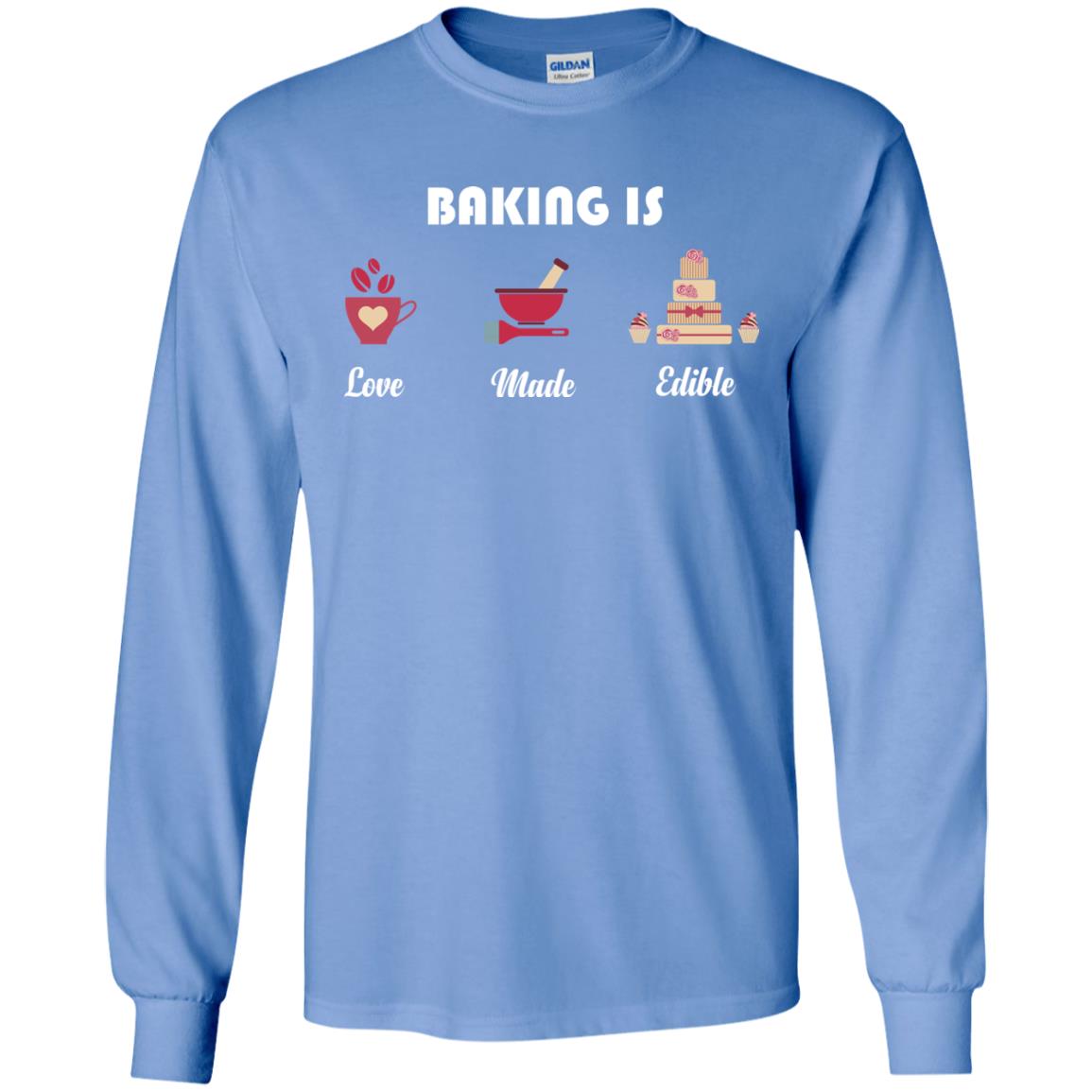Baker T-shirt Baking Is Love Made Edible Carolina Blue