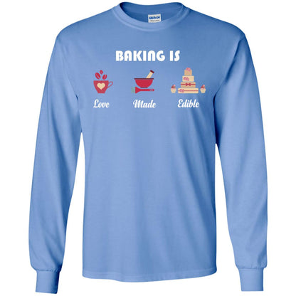 Baker T-shirt Baking Is Love Made Edible Carolina Blue
