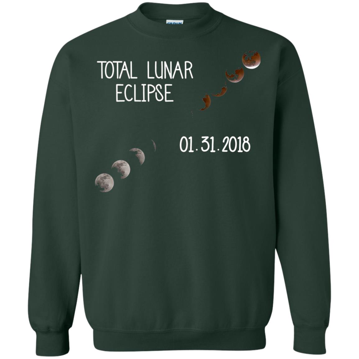 Total Lunar Eclipse 01-31-2018 Celebration Shirt Forest Green