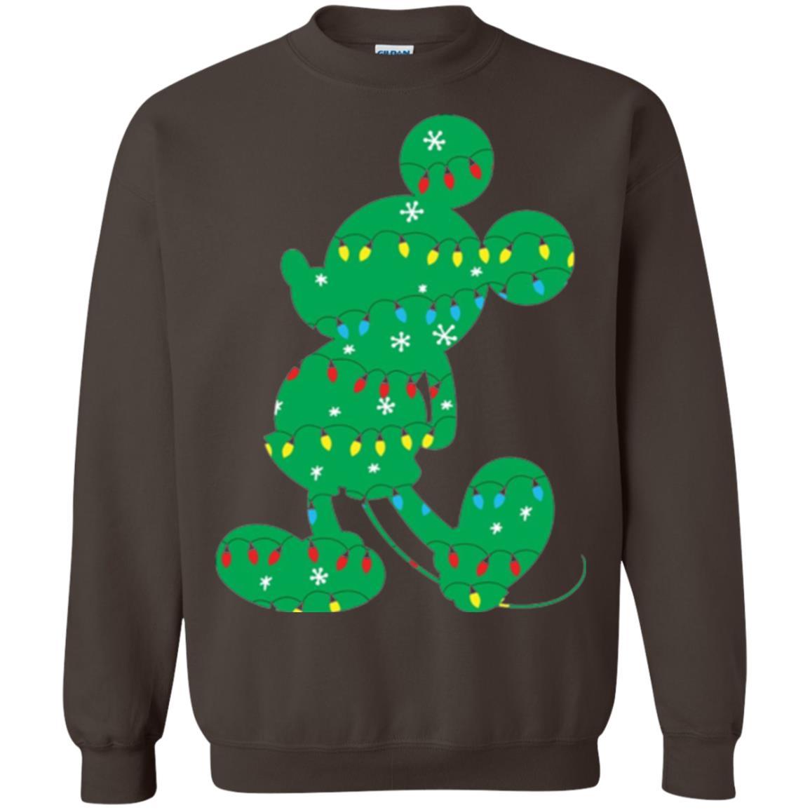 Christmas T-shirt Disney Mickey Mouse Fairy Lights Dark Chocolate