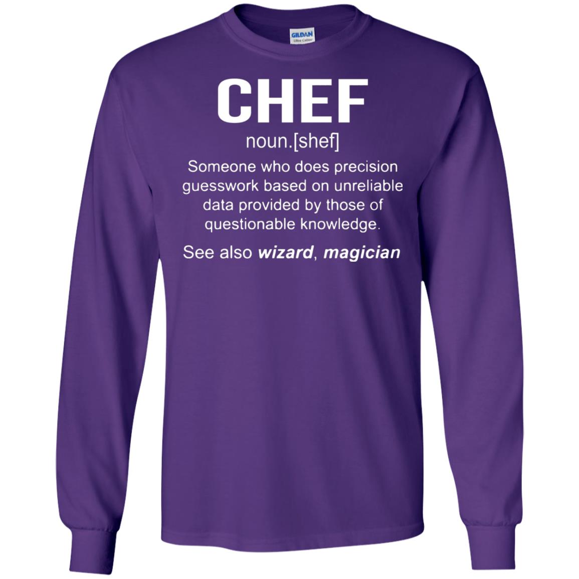 Funny Chef Meaning Shirt Chef Noun Definition Purple