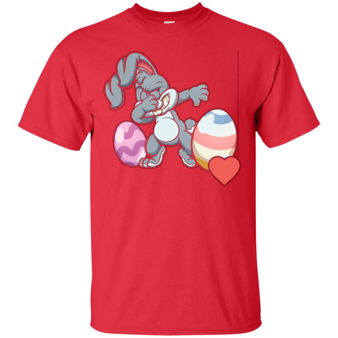 Easter Bunny Dabbing Gift Shirt Easter Holiday Red