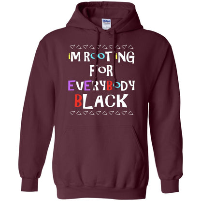 African American T-shirt I'm Rooting For Everybody Black Maroon