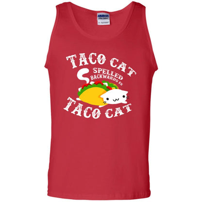 Taco Cat Spelled Backwards Is Taco Cat T-shirt Red