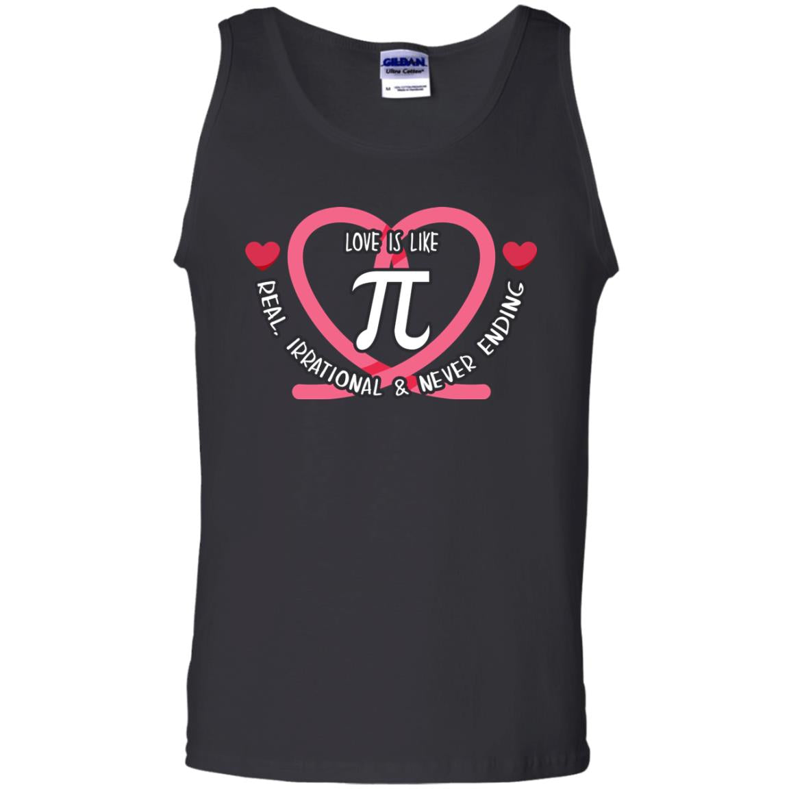 Pi Day T-shirt Love Is Like Pi Real Irrational And Never Ending Black