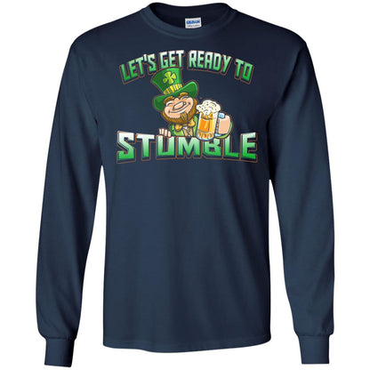 St.patrick_s Day T-shirt Let_s Get Ready To Stumble Navy