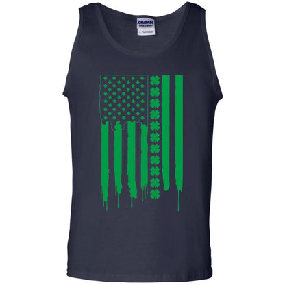 Irish American Flag St Patrick_s Day T-shirt Navy