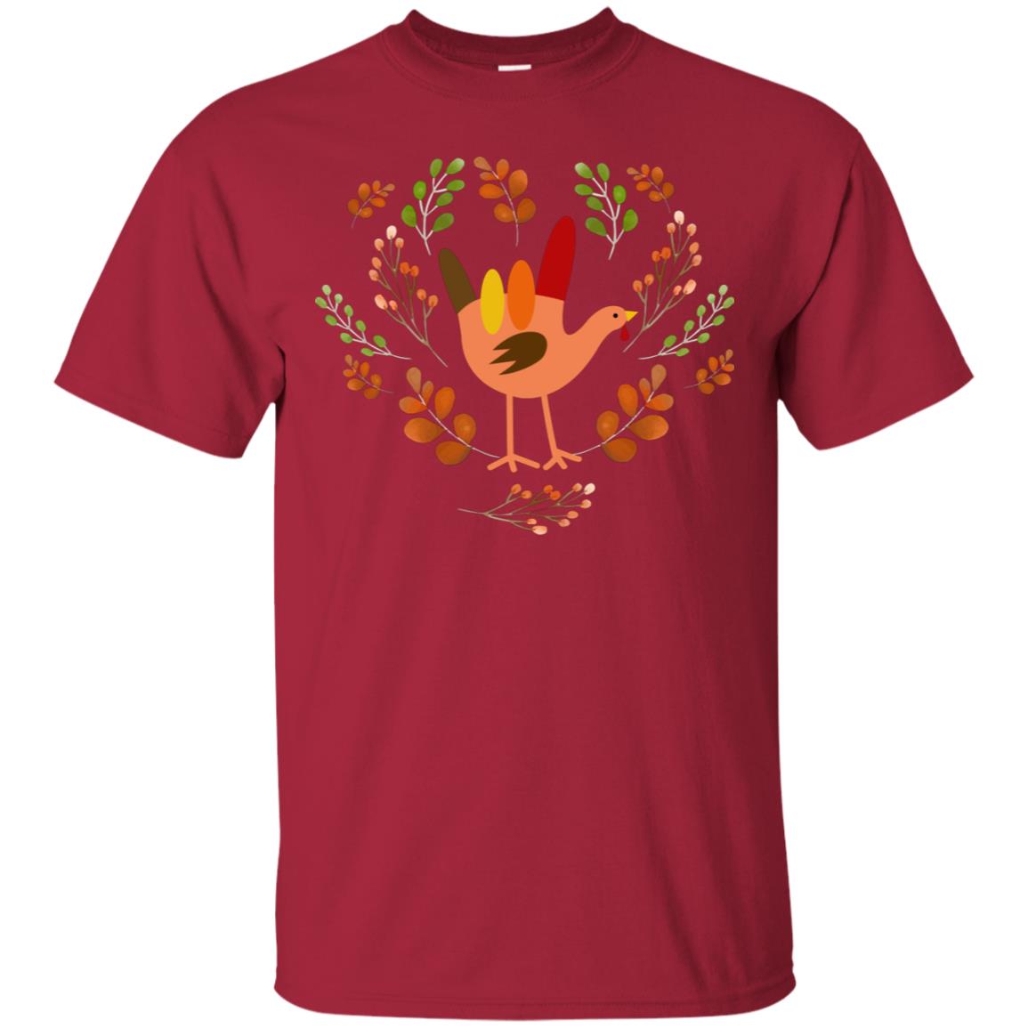 Rocknroll Sign Turkey Thanksgiving Gift Shirt For Mens Or Womens Cardinal
