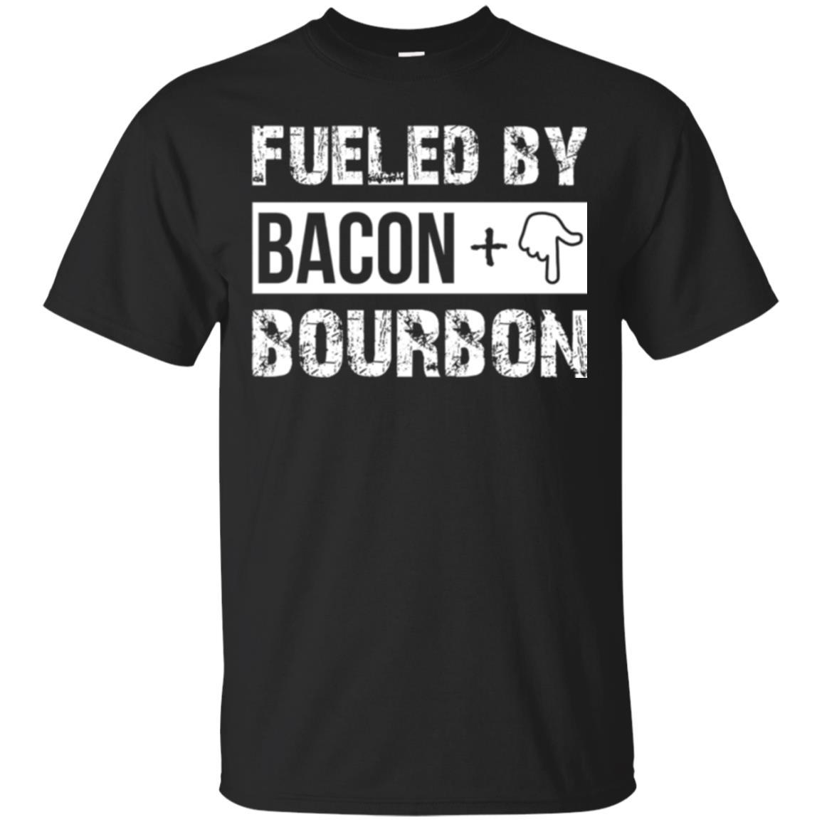 Whisky T-shirt Fueled By Bacon And Bourbon Black
