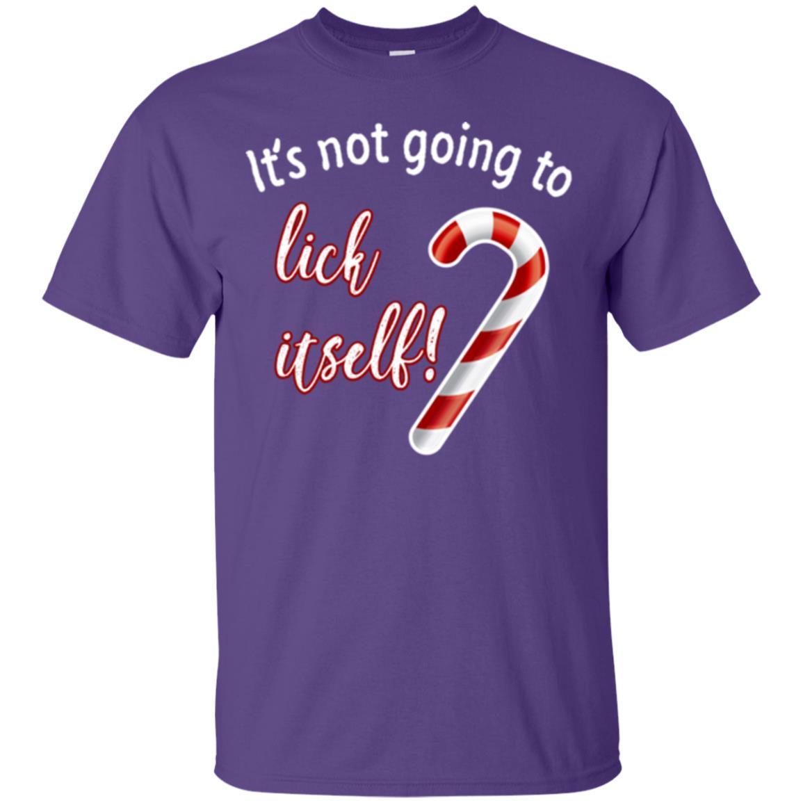 Christmas T-shirt It's Not Going To Lick Itself Purple