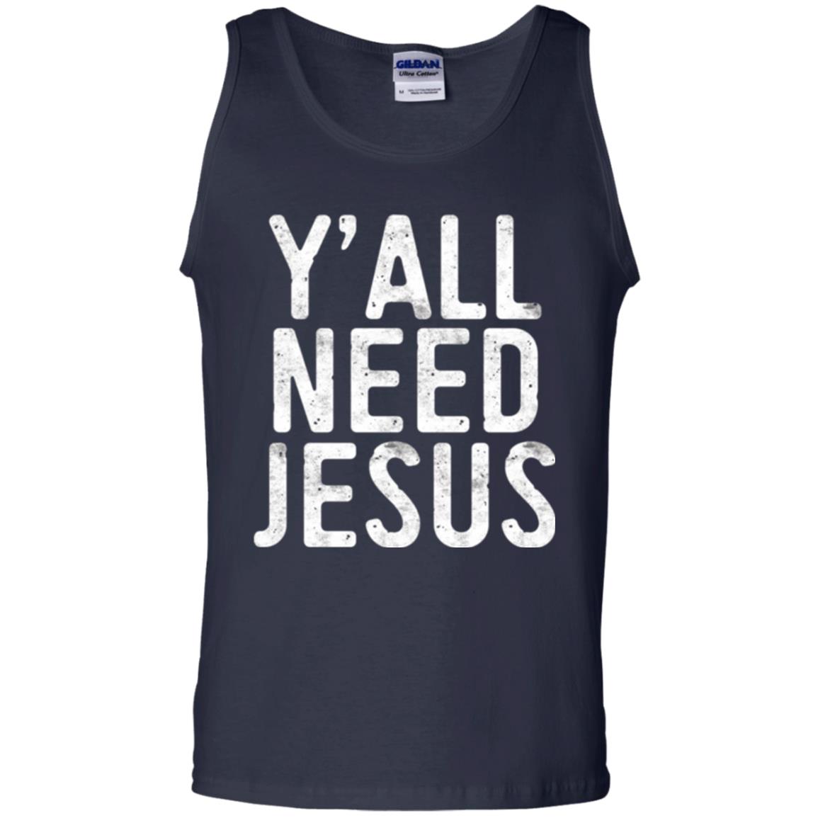 Christian T-shirt Y_all Need Jesus Navy