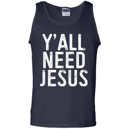 Christian T-shirt Y_all Need Jesus Navy