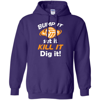 Bump It Set It Kill It Dig It Volleyball Lover T-shirt Purple