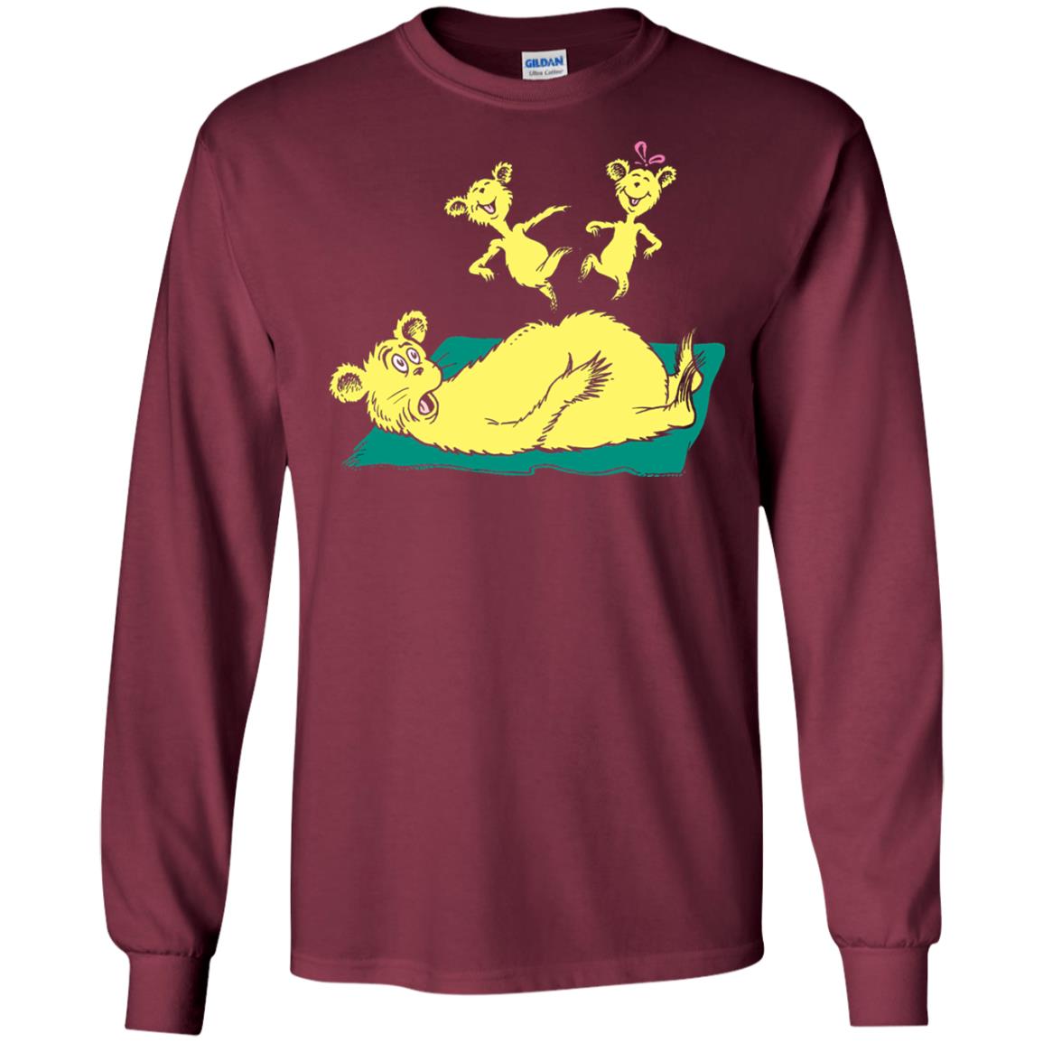 Dr. Seuss Hop On Pop Book Lover T-shirt Maroon