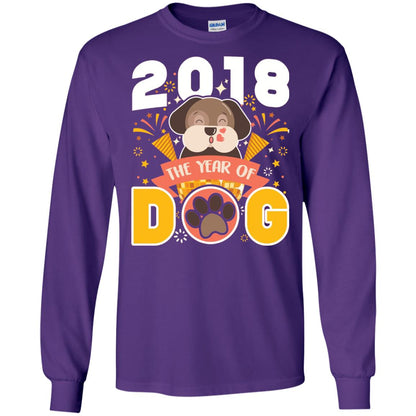 Funny Chinese New Year T-shirt 2018 The Year Of Dog Purple