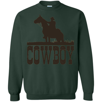 Horse Rider Western Cowboy T-shirt Forest Green