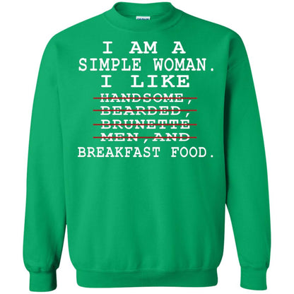 I Am Simple Woman I Like Breakfast Food Shirt Irish Green
