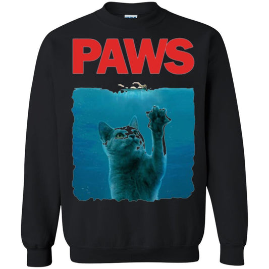 Cat Lover T-shirt Paws Kitten Meow Parody Black