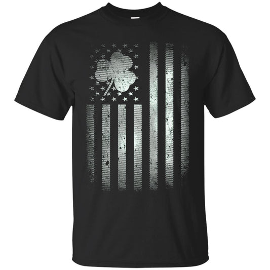 Vintage Irish American Shamrock Flag St Patricks Day T-shirt Black