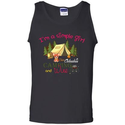 I’m A Simple Girl I Love Chihuahua Camping And Wine Shirt Black