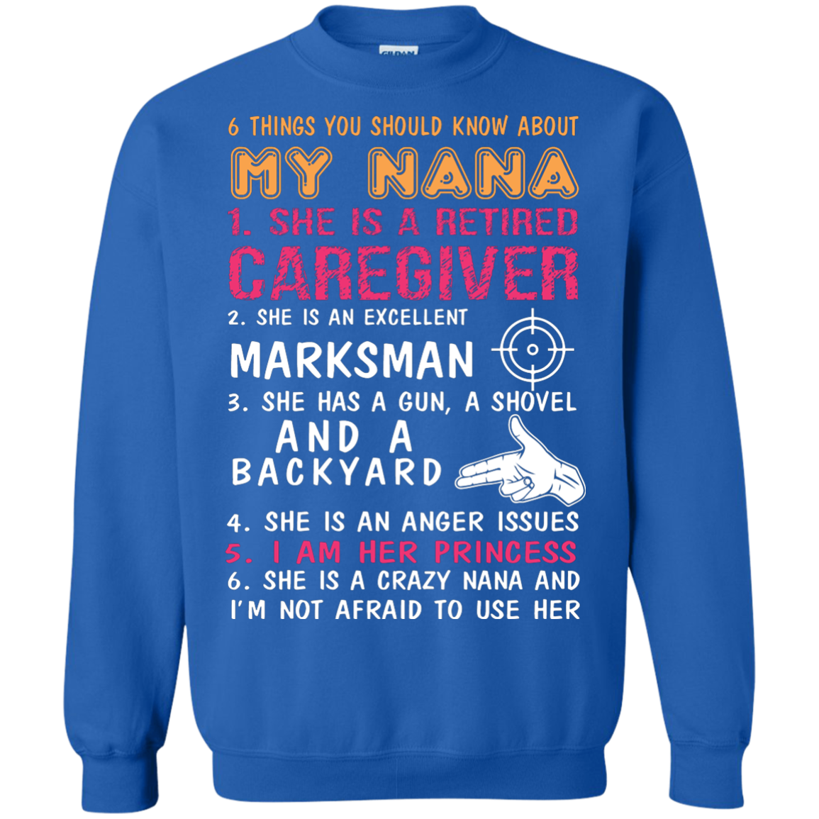 Family T-Shirt 6 Things You Should Know About My Nana Royal