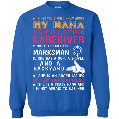 Family T-Shirt 6 Things You Should Know About My Nana Royal