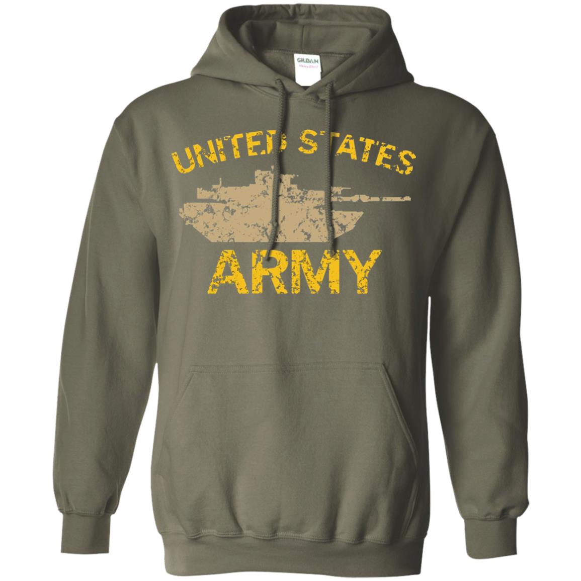 United States Army M1a2 Abrams Tusk Tank Grunge T-shirt Military Green