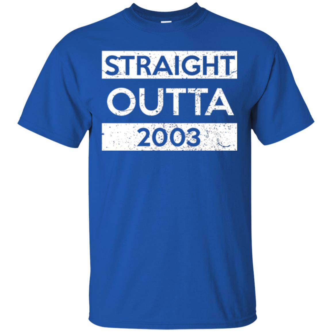 Brithday T-shirt Straight Outta 2003 Royal