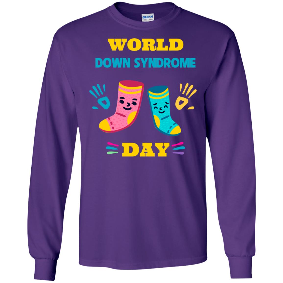 World Down Syndrome Day Hands And Stocks Shirt Purple