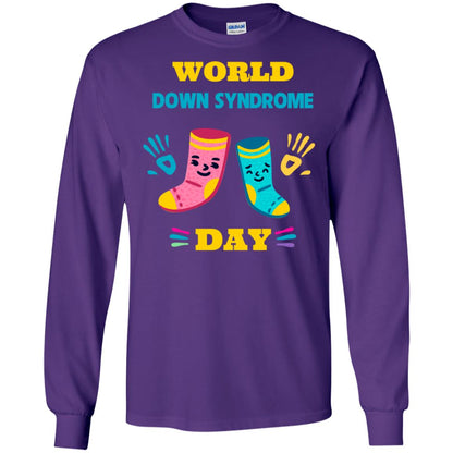 World Down Syndrome Day Hands And Stocks Shirt Purple