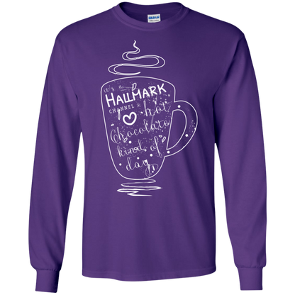 Christmas T-shirt It's A Hallmark Hot Chocolate Kind Of Day Purple